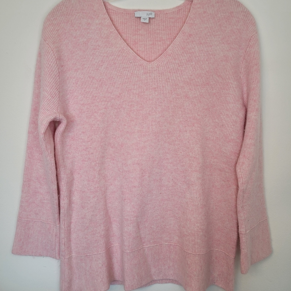 J.Jill Sweater Wool /Cashmere Heather Baby Pink Size S